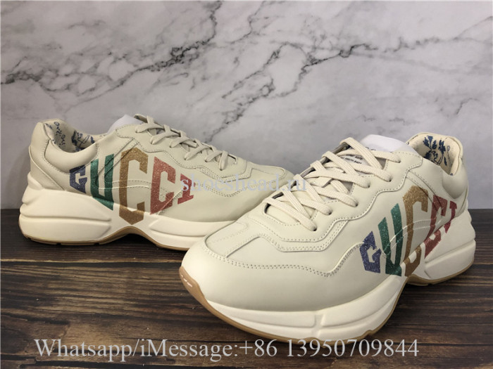 Super Quality Gucci Rhyton Vintage Trainer Sneaker Multicolor Web Signature