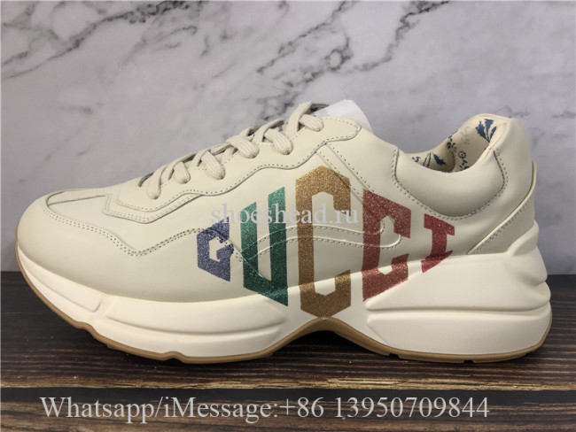 Super Quality Gucci Rhyton Vintage Trainer Sneaker Multicolor Web Signature