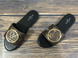 Louis Vuitton Monogram Lock It Flat Mule Slide