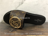 Louis Vuitton Monogram Lock It Flat Mule Slide