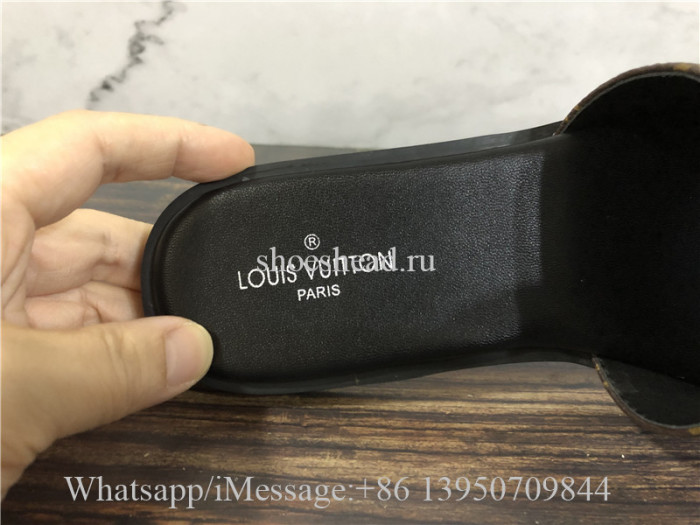 Louis Vuitton Monogram Lock It Flat Mule Slide