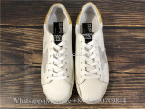 Golden Goose Deluxe Superstar Distressed Sneakers White Golden