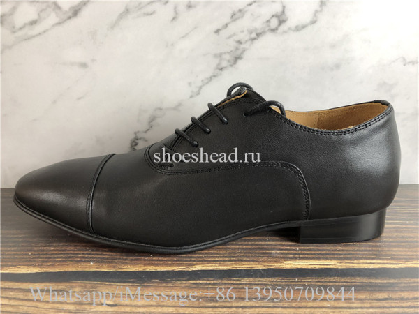 Christian Louboutin Dress Shoes Black Leather Loafer