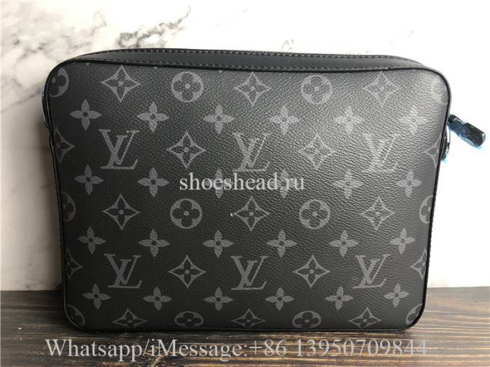 Original Louis Vuitton Trio Messenger Monogram Eclipse Reverse Gray Bag M69443