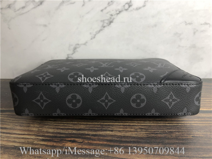 Original Louis Vuitton Trio Messenger Monogram Eclipse Reverse Gray Bag M69443