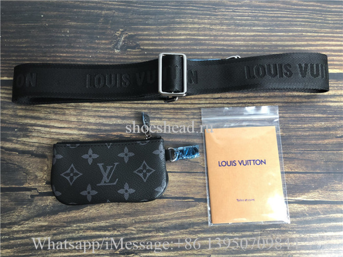 Original Louis Vuitton Trio Messenger Monogram Eclipse Reverse Gray Bag M69443