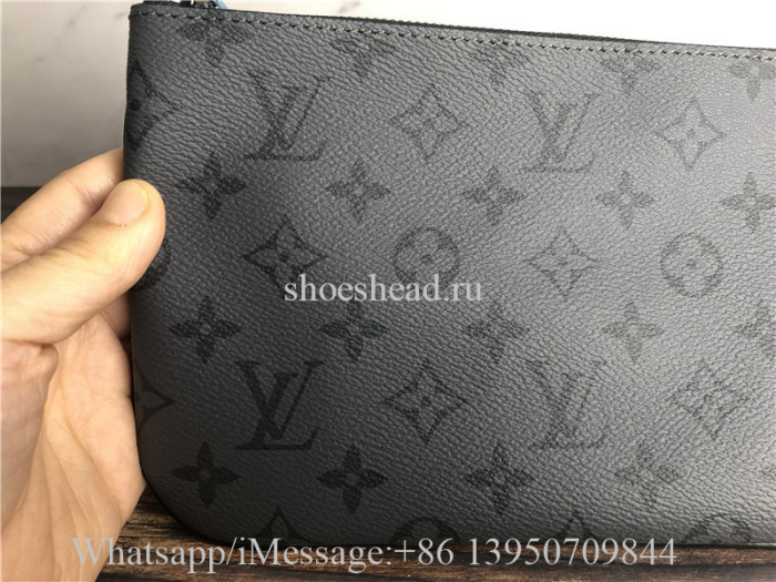 Original Louis Vuitton Trio Messenger Monogram Eclipse Reverse Gray Bag M69443