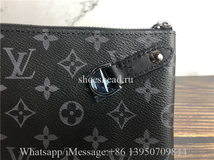 Original Louis Vuitton Trio Messenger Monogram Eclipse Reverse Gray Bag M69443