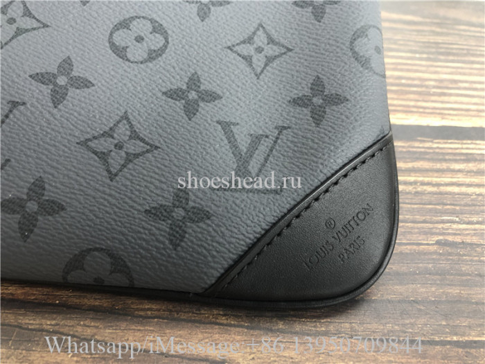 Original Louis Vuitton Trio Messenger Monogram Eclipse Reverse Gray Bag M69443