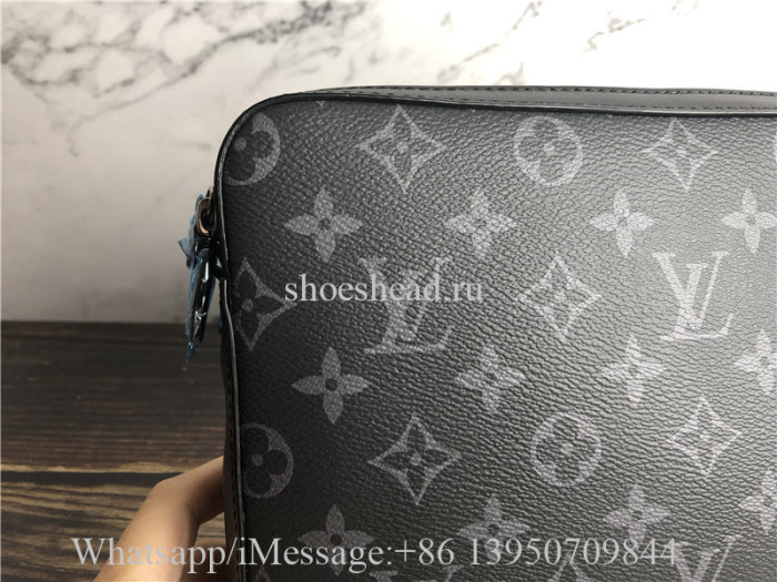 Original Louis Vuitton Trio Messenger Monogram Eclipse Reverse Gray Bag M69443