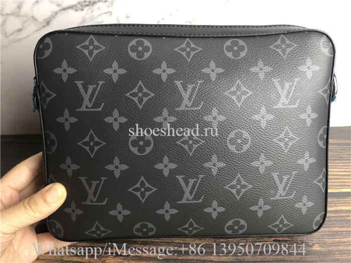 Original Louis Vuitton Trio Messenger Monogram Eclipse Reverse Gray Bag M69443