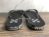 Off White Black Flip Flop Slide Sandals
