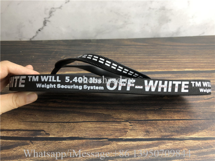 Off White Black Flip Flop Slide Sandals