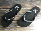 Off White Black Flip Flop Slide Sandals