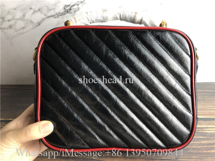 Original Gucci GG Marmont Small Shoulder Bag With Bamboo