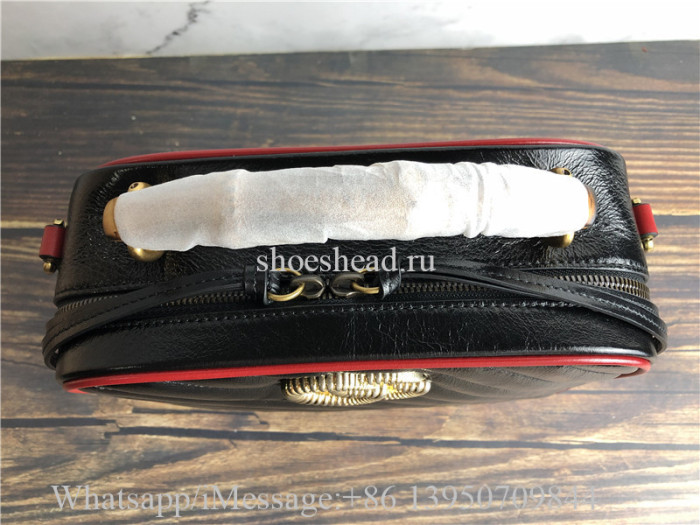 Original Gucci GG Marmont Small Shoulder Bag With Bamboo