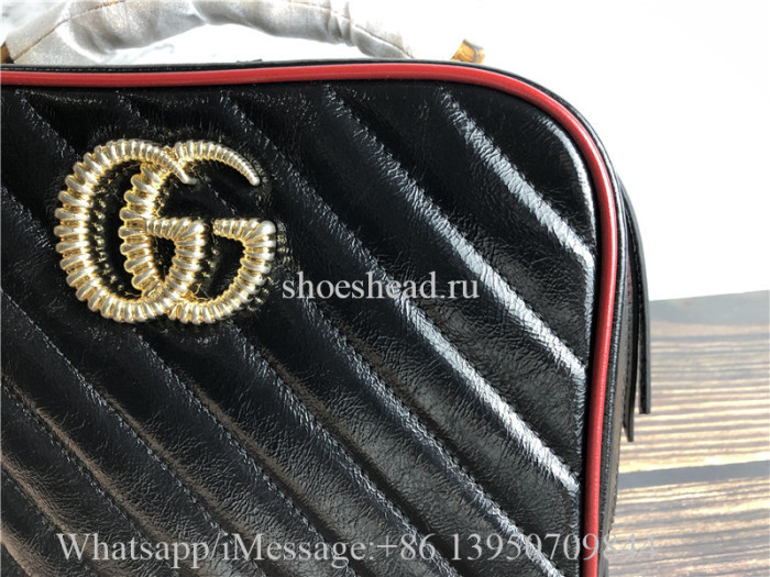 Original Gucci GG Marmont Small Shoulder Bag With Bamboo