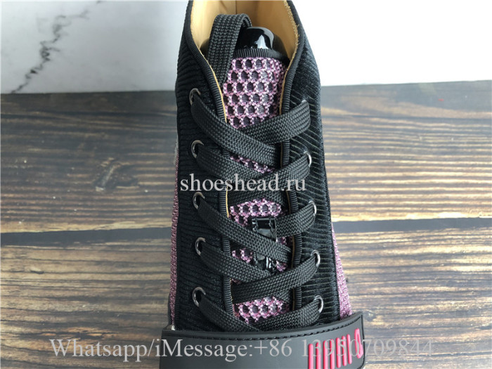 Christian Louboutin Spike Flat High Top Sneaker Purple