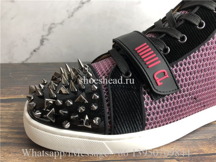 Christian Louboutin Spike Flat High Top Sneaker Purple