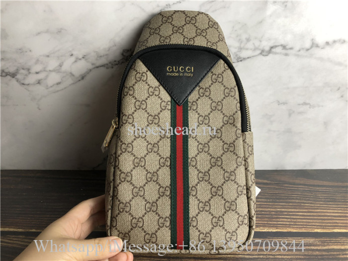 Original Quality Gucci GG Supreme Brown Chest Bag