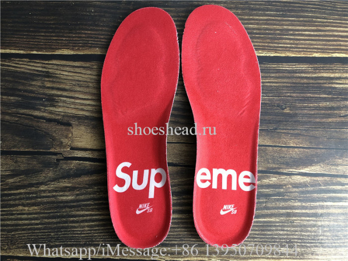 Supreme × Nike SB Dunk Low Red Cement