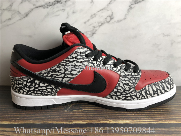 Supreme × Nike SB Dunk Low Red Cement