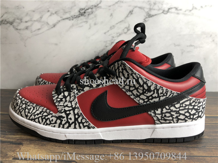 Supreme × Nike SB Dunk Low Red Cement