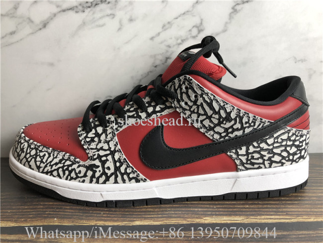 Supreme × Nike SB Dunk Low Red Cement