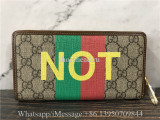 Original Gucci Men's Fakenot Print Zip-around Wallet