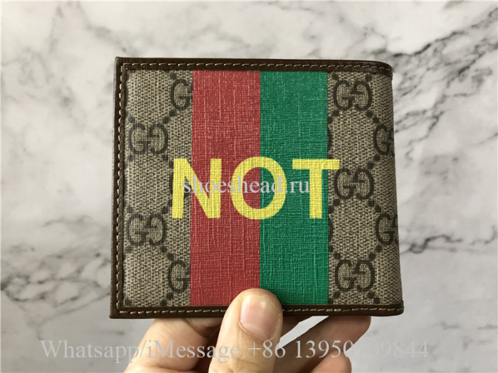 Original Gucci FakeNot GG Supreme Canvas Bifold Wallet