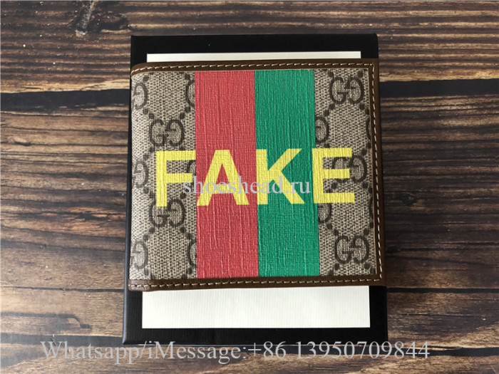 Original Gucci FakeNot GG Supreme Canvas Bifold Wallet
