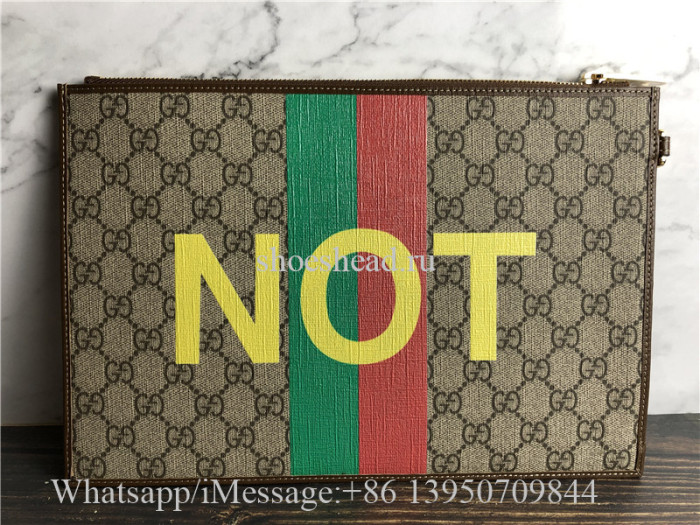 Original Gucci Fake Not Supreme Logo Organiser Pouch Bag