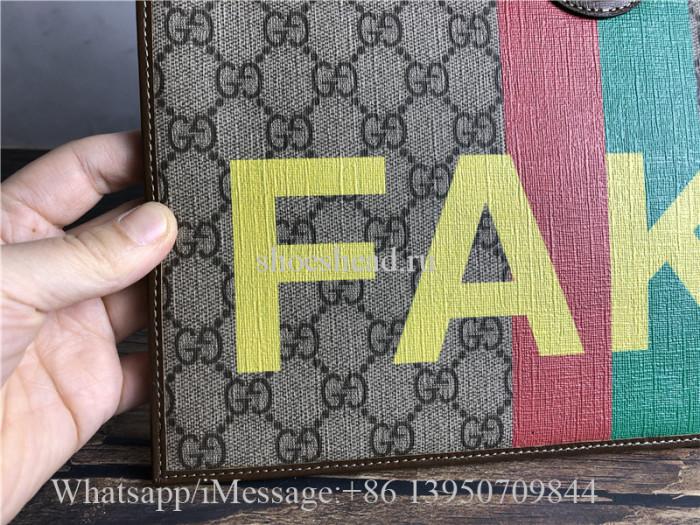 Original Gucci Fake Not Supreme Logo Organiser Pouch Bag