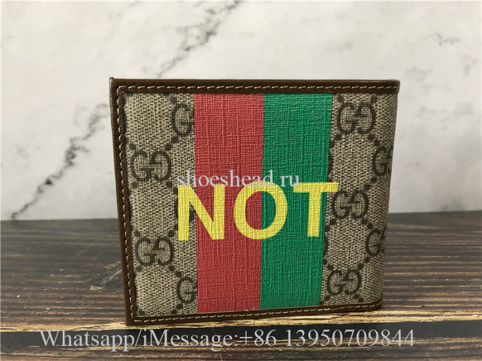 Original Gucci FakeNot GG Supreme Canvas Bifold Wallet