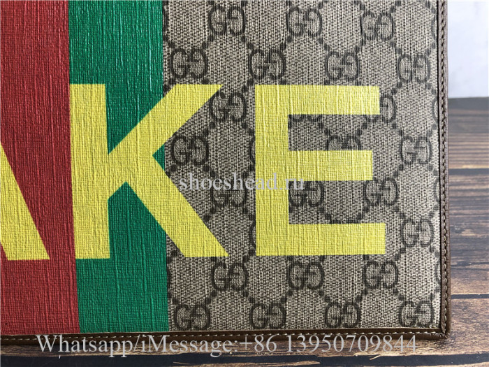 Original Gucci Fake Not Supreme Logo Organiser Pouch Bag