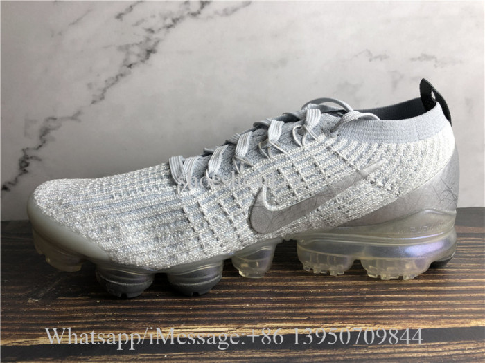 Nike Air VaporMax Flyknit 3 White Metallic Silver