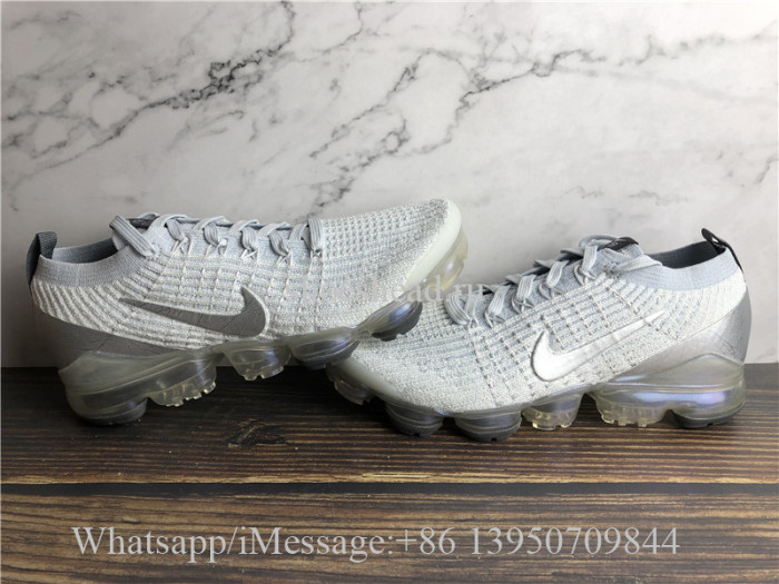Nike Air VaporMax Flyknit 3 White Metallic Silver