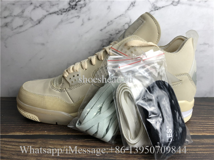 Off White x Air Jordan 4 Retro Sail
