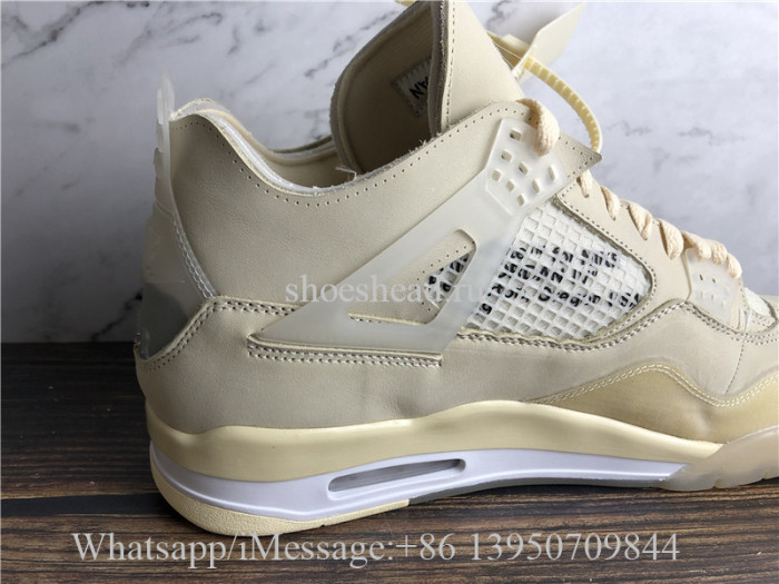 Off White x Air Jordan 4 Retro Sail