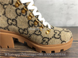 Gucci Beige Wool GG Ankle Boots