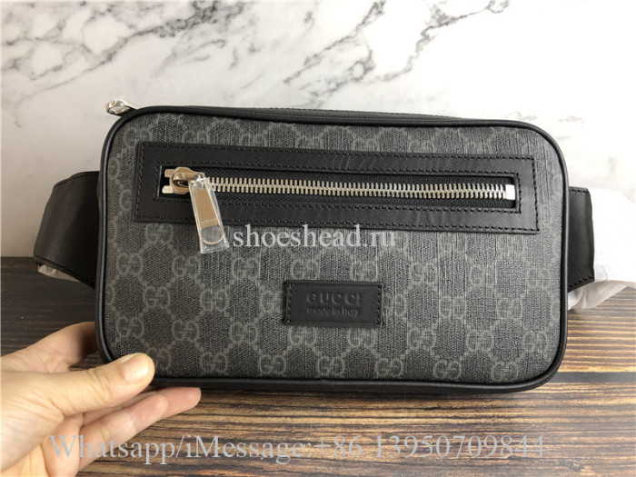 Original Quality Gucci GG Supreme Black Belt Bag