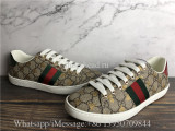 Gucci Ace GG Supreme Bees Leather Lace Up Sneakers