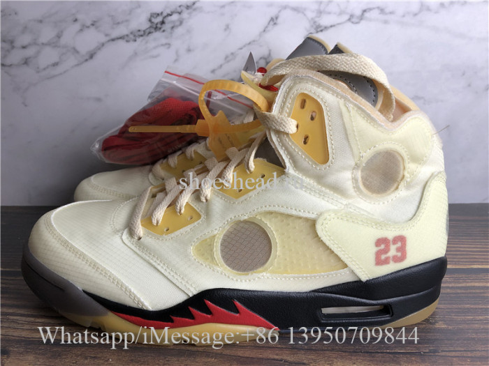 Super Quality Off White x Air Jordan 5 SP Cream Sail