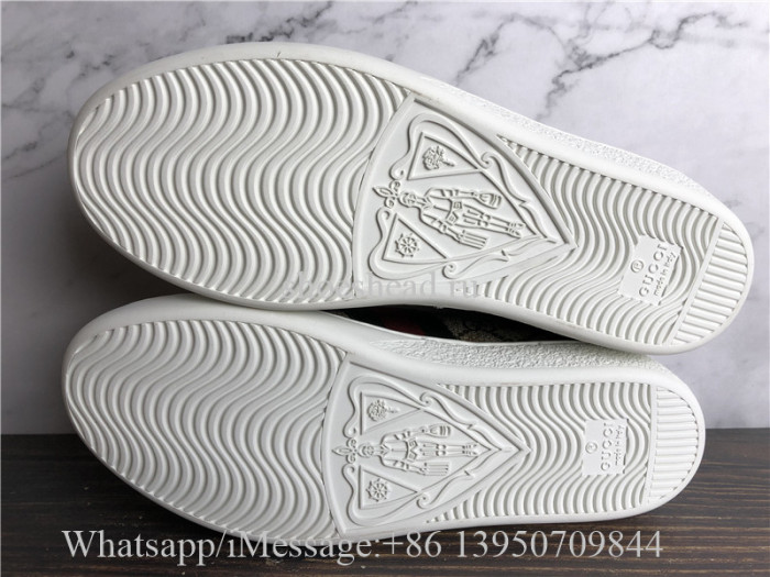 Gucci Ace GG Supreme Bees Leather Lace Up Sneakers