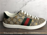 Gucci Ace GG Supreme Bees Leather Lace Up Sneakers