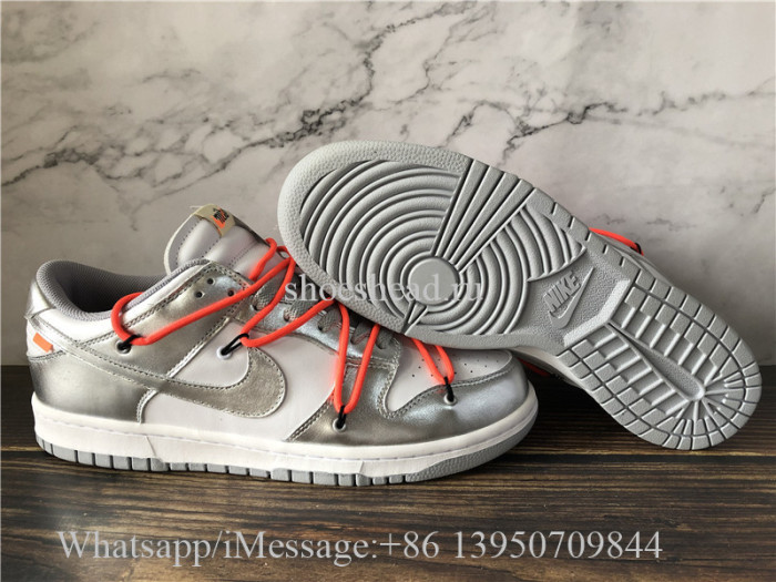 Off-White x Nike Dunk Low Silver
