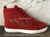 Christian Louboutin Flat High Shoes Red Suede