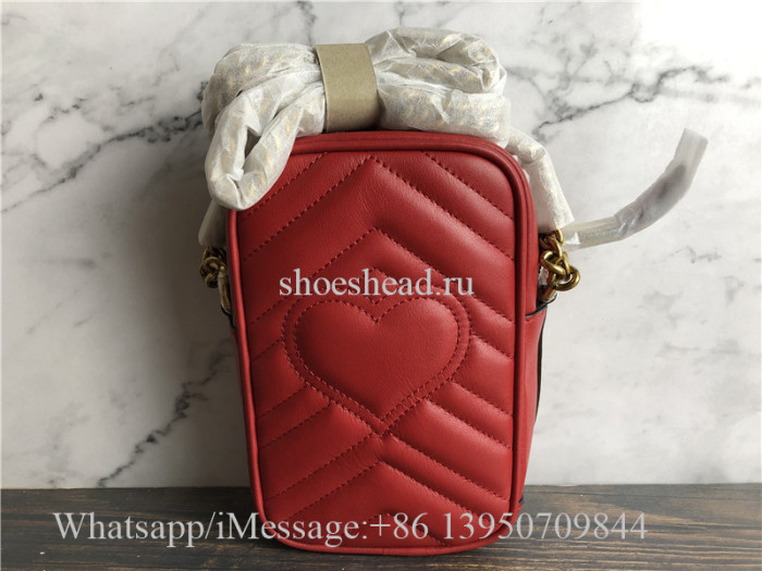 Original Quality Gucci Red GG Marmont Mini Bag