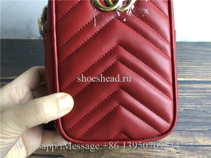 Original Quality Gucci Red GG Marmont Mini Bag