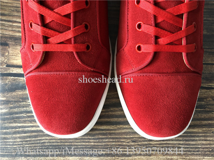 Christian Louboutin Flat High Shoes Red Suede